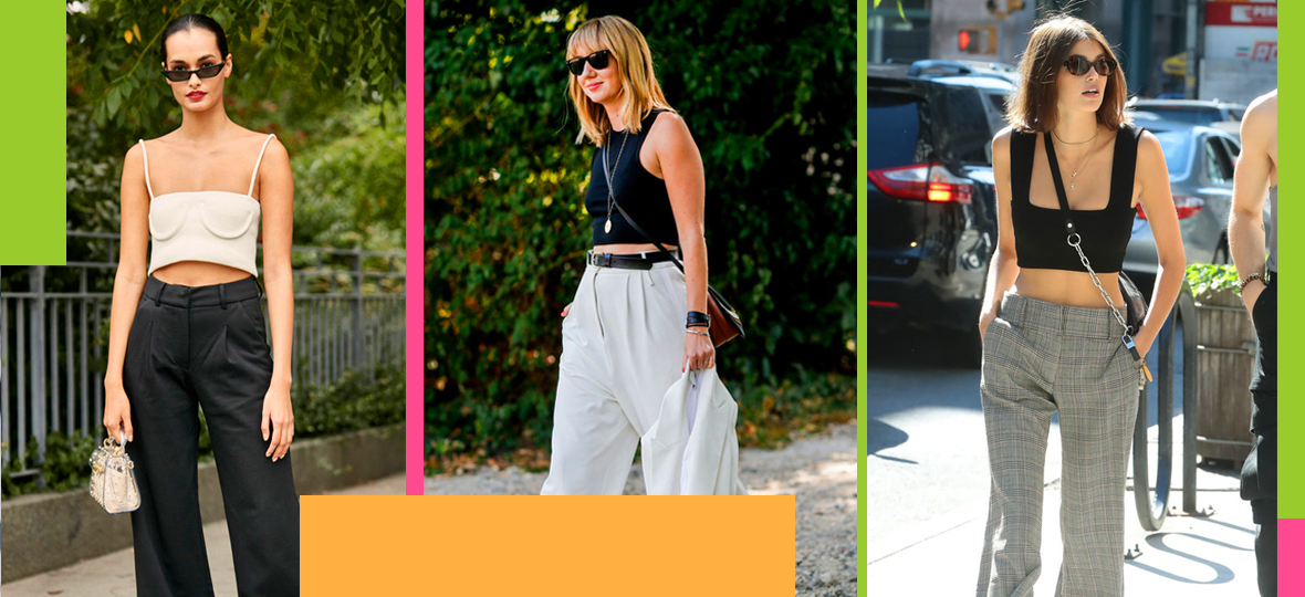 爱炫腹的“小腰精”听好了！Crop Top和阔腿裤才最配